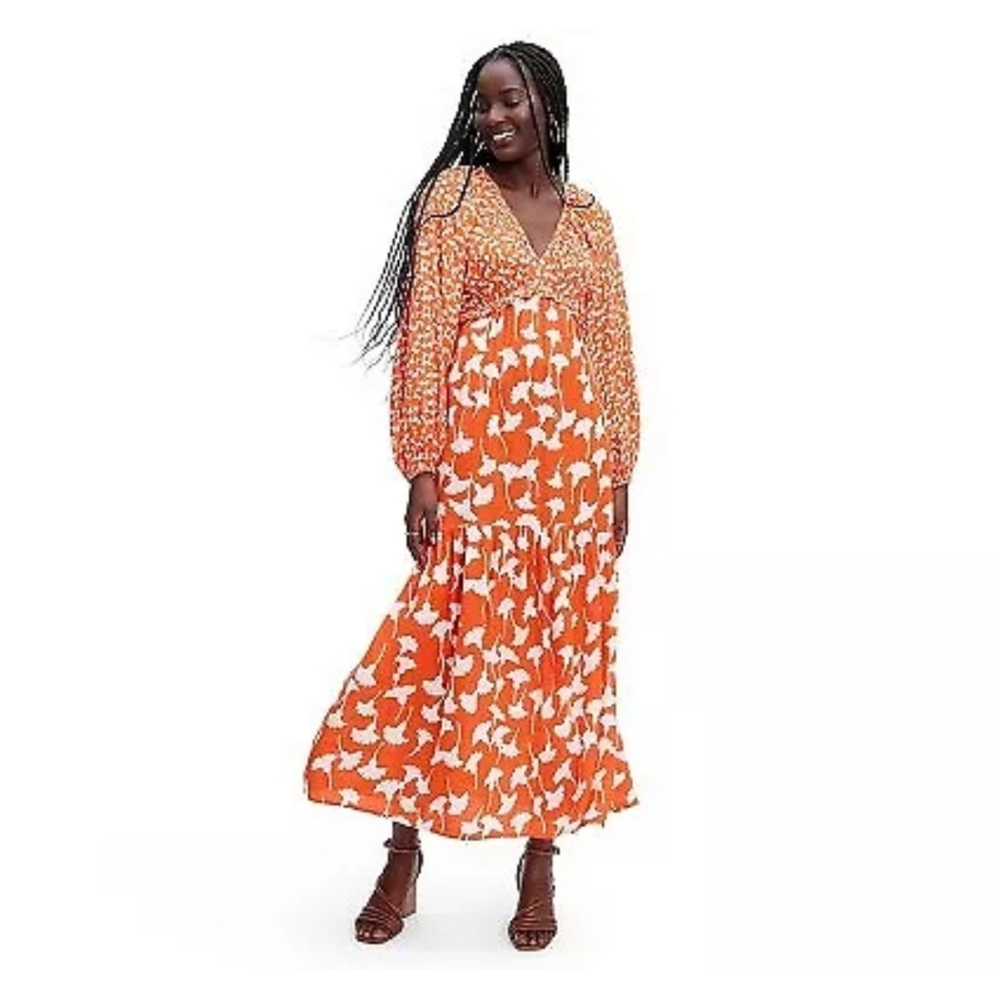 Diane Von Furstenberg x Target Gingko cherry tomatoe tent maxi dress size